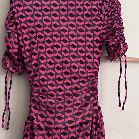 DVF Geometric Pattern Dress - Picture 5 of 8
